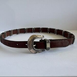 Vintage Women's Western Leather 1991 Belt‎ Size S
